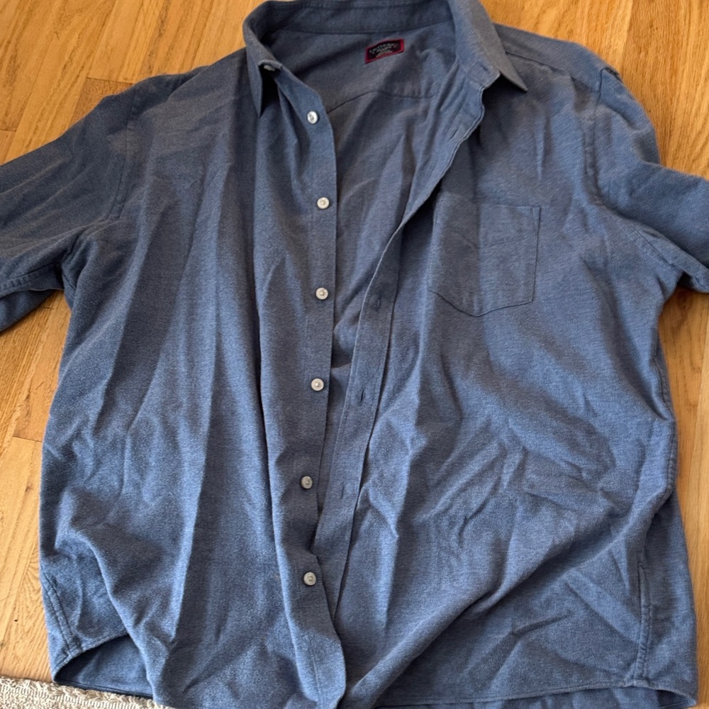 UNTUCKit Casual Slate Blue Button-Down Shirt worn once